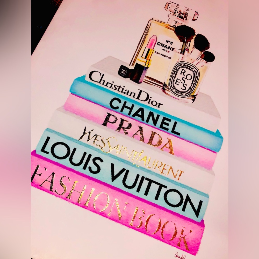 Luxury Brands Designer Fashion Wall Art Home Decor Books Art Chanel LV Prada YSL